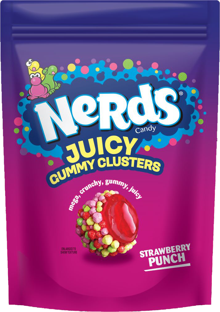 Nerds Juicy Gummy Clusters Peg Bag 7.15oz (202g) - Case of 6