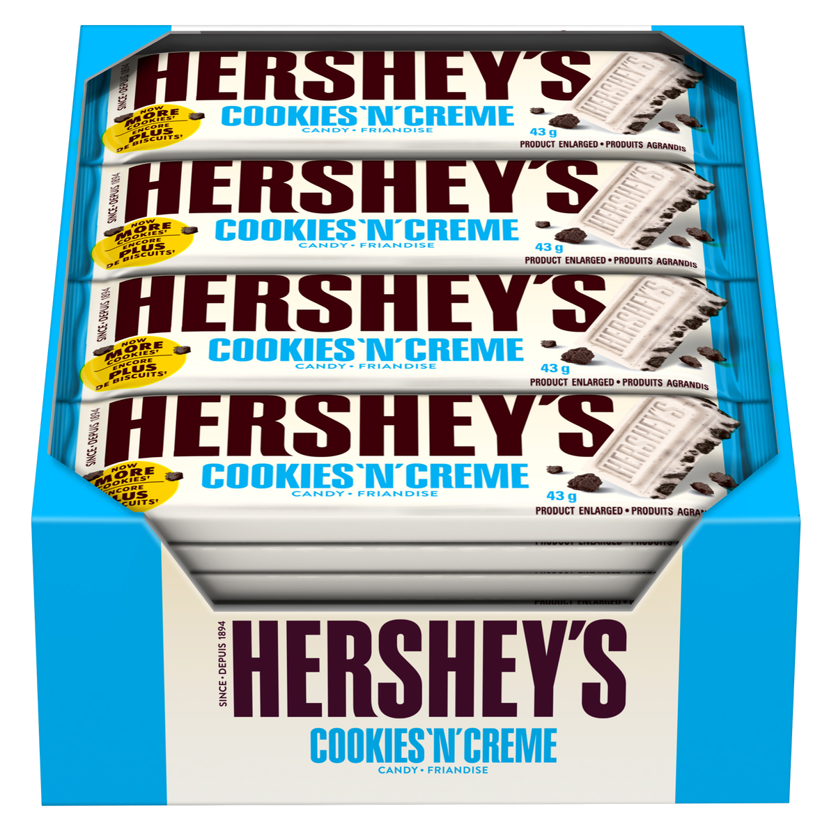 Hershey's Cookies N Creme Bar 43g - 36ct