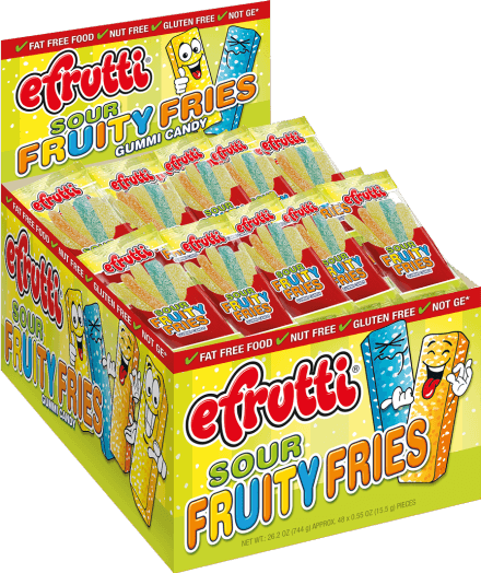 Efrutti Sour Fruity Fries - Box of 48