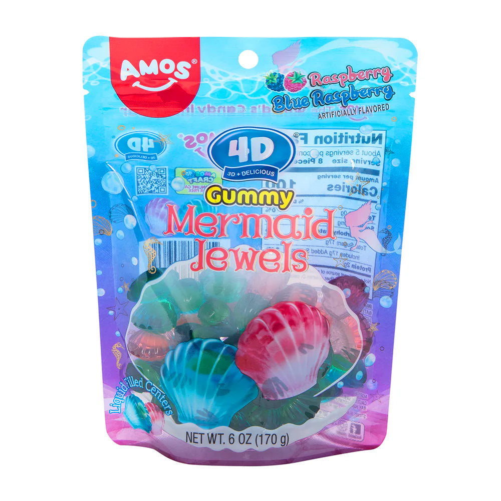 Amos 4D Gummy Mermaid Jewels 170g - Case of 12