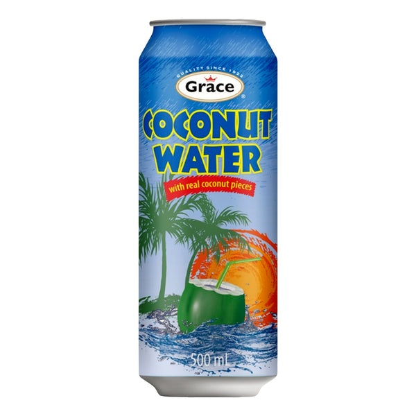 Grace Coconut Water with Coconut Pieces 500ml - 24 Pack