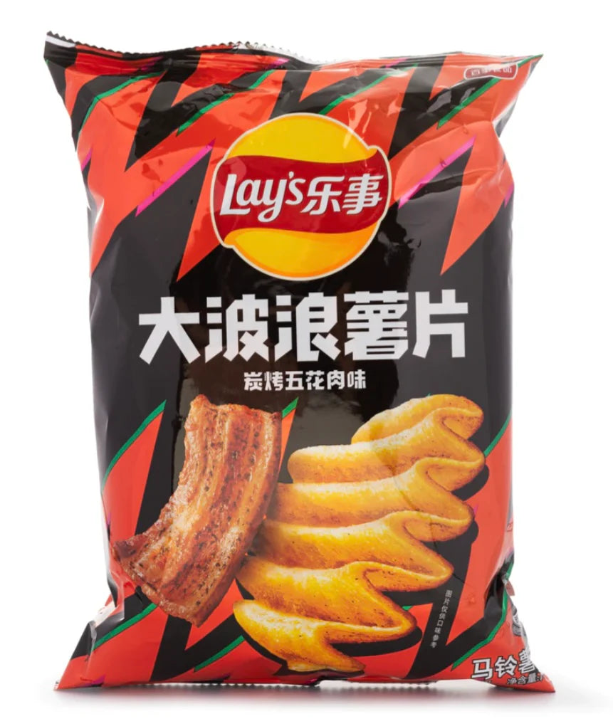 Lay's Wavy Grilled Pork Belly -50% Fat 70g (Case of 22) - China