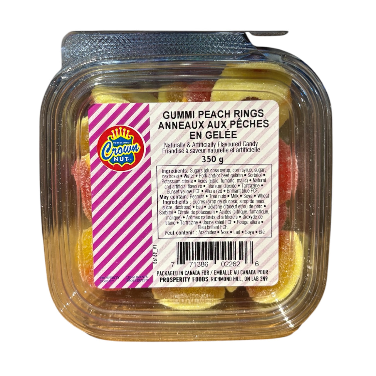 Crown Nut Gummy Peach Rings 350g