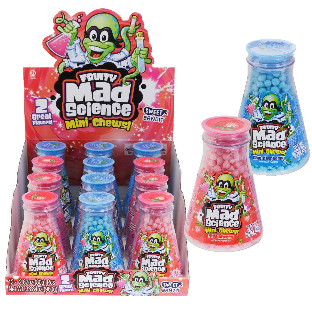 Fruity Mad Science Mini Chews 80g - 12ct