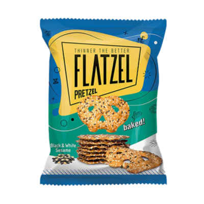 Flatzel Baked Pretzel Black & white Sesame (Case of 24)