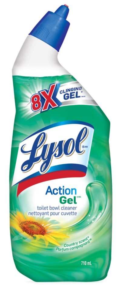 Lysol Action Gel Toilet Bowl Cleaner Country 710ml - Case of 9