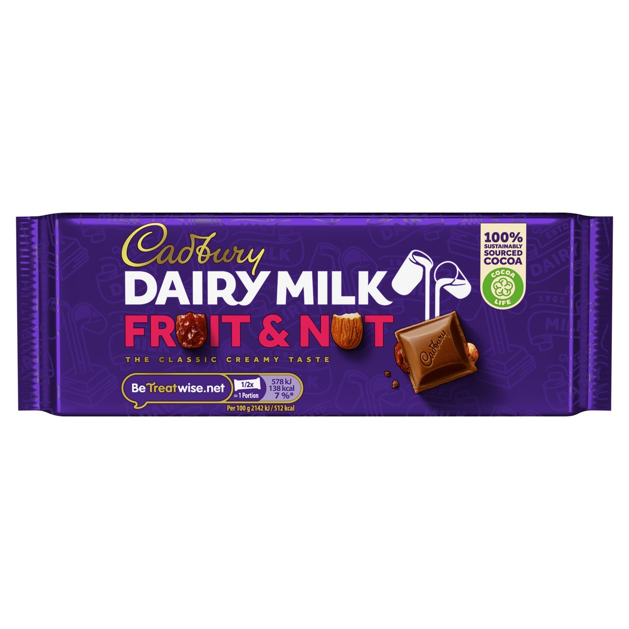 Cadbury Dairy Milk Fruit & Nut 54g - Case of 48 (UK)