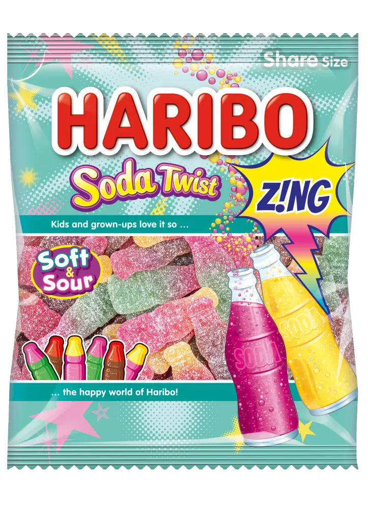 Haribo Soda Twist Zing 176g - Case of 12 (UK)