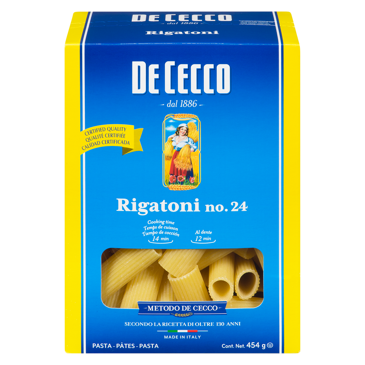 De Cecco Rigatoni 454g - Case of 12