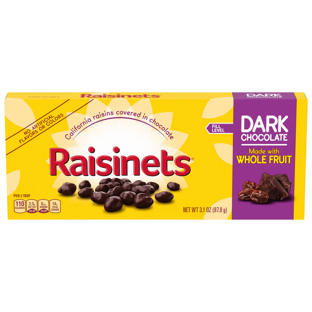 Raisinets Dark Chocolate 87.8g - Case of 15