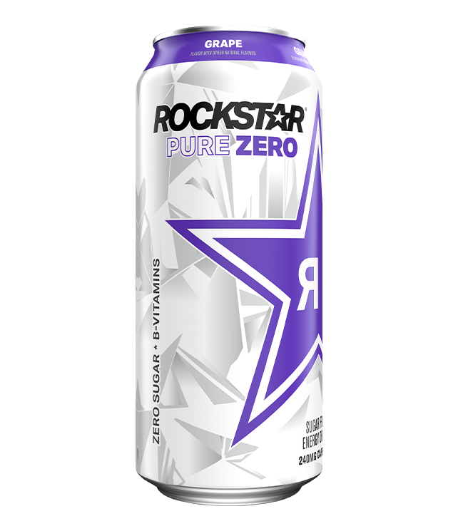 Rockstar Energy Pure Zero Grape Raisin 473Ml - 12Ct