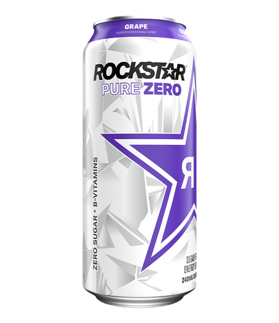 Rockstar Energy Pure Zero Grape Raisin 473Ml - 12Ct