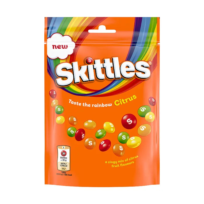 Skittles Citrus 136g - Case of 15 (UK)