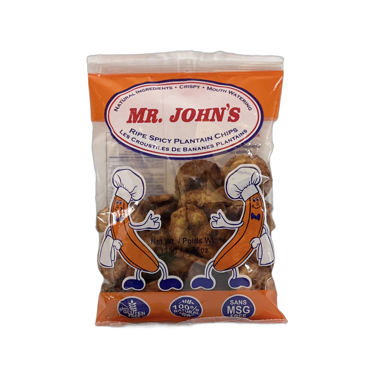 Mr. John's Spicy Plantain Chips 135g - Case of 12