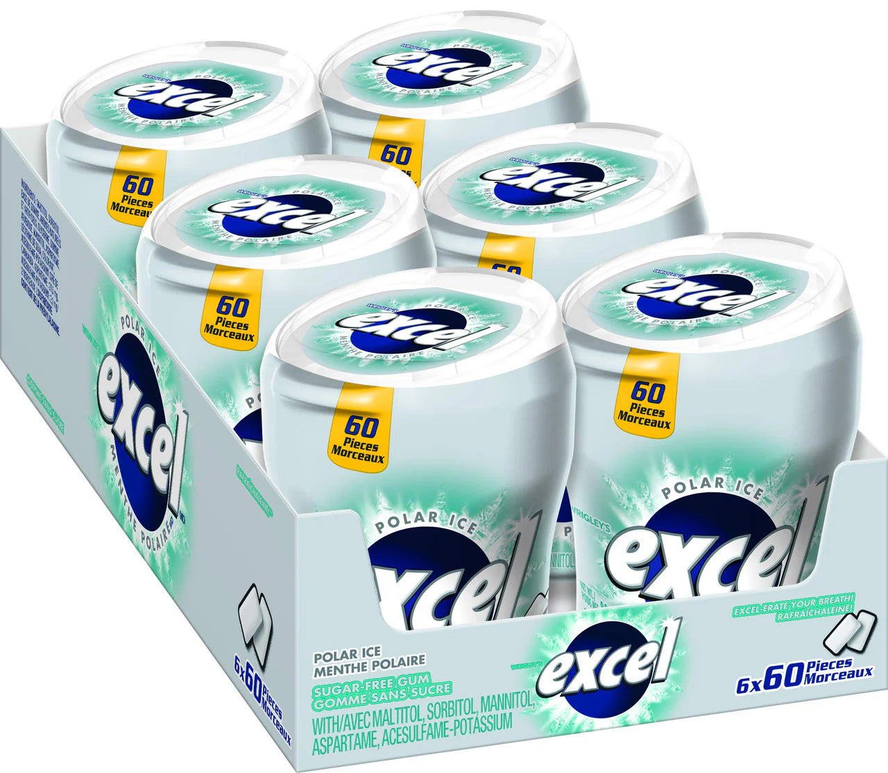 Excel Polar Ice Tubs Gum - 6ct