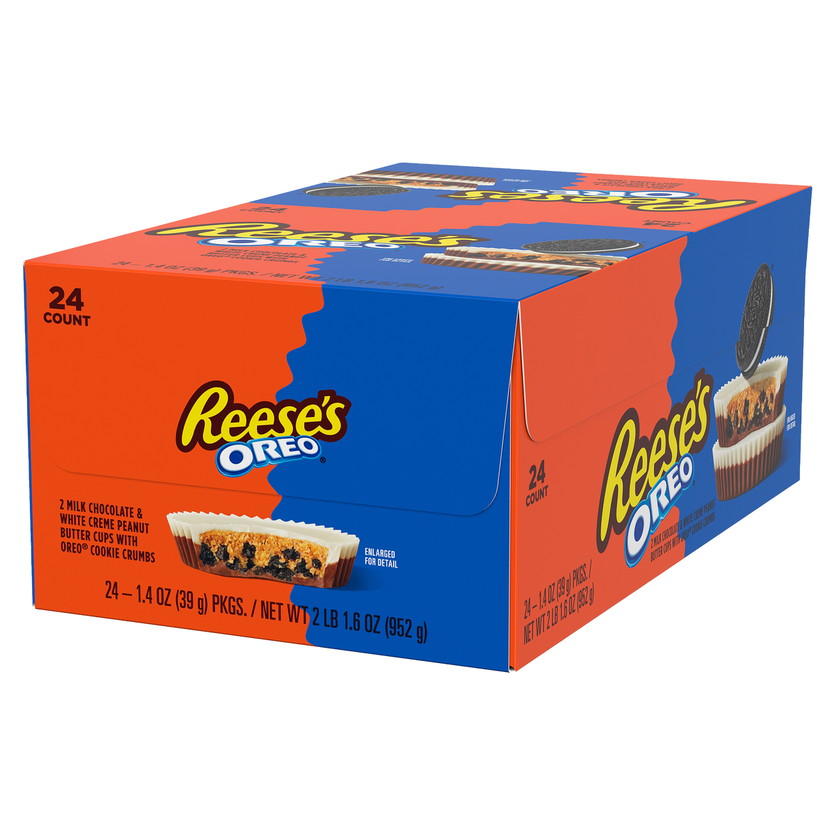 Reese's Oreo 2 Chocolate & White Peanut Butter Cups 1.4oz - 24ct