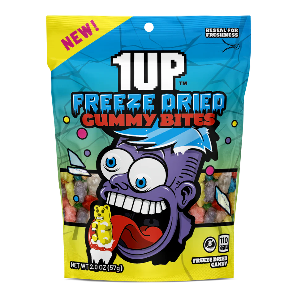 1Up Freeze Dried Gummy Bites 57g - Case of 10