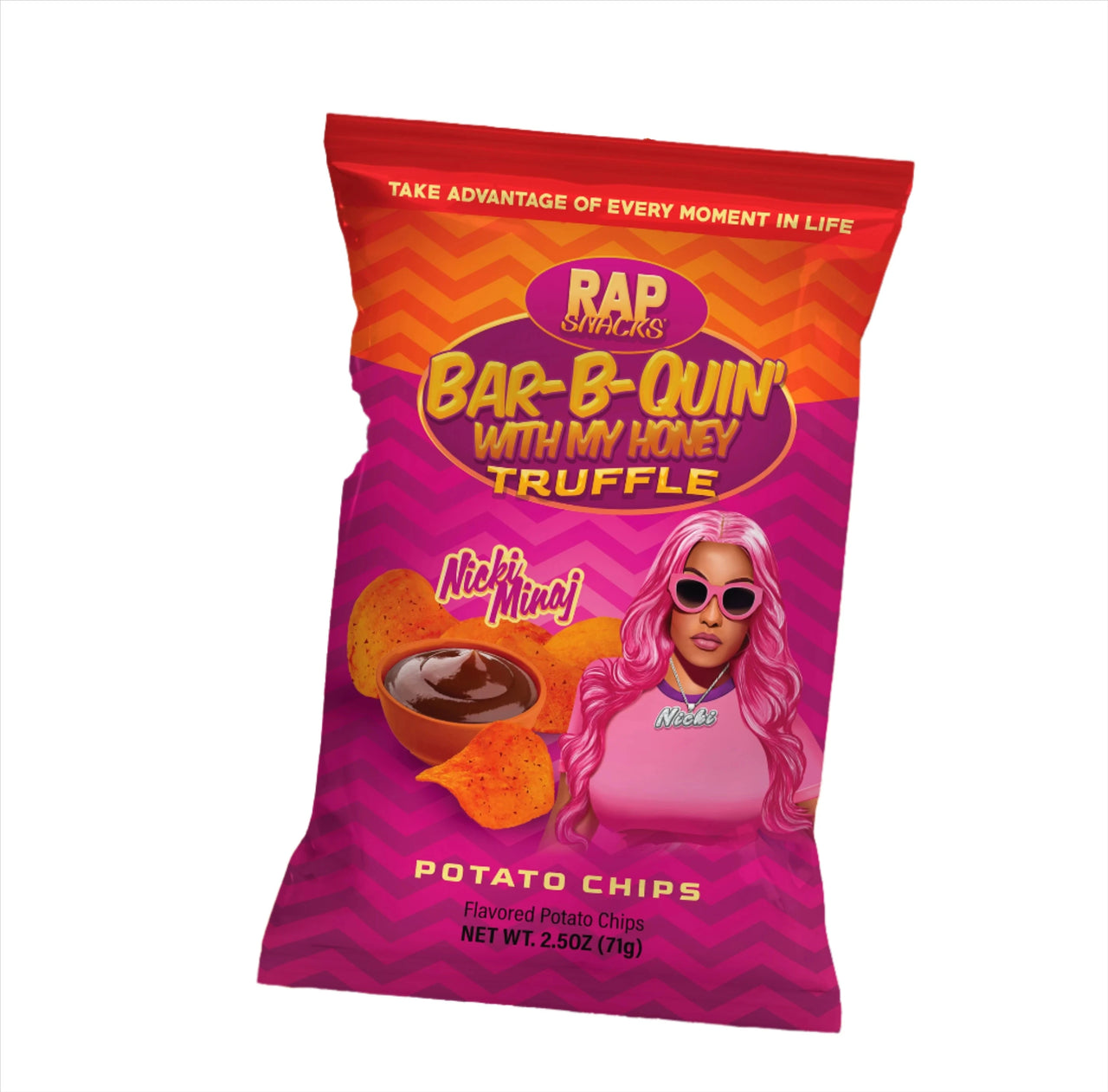 Rap Snacks Nicki Minaj Bar-B-Quin' with Honey truffle Chips 71g (Case of 16)(BB.oct.11.2025)