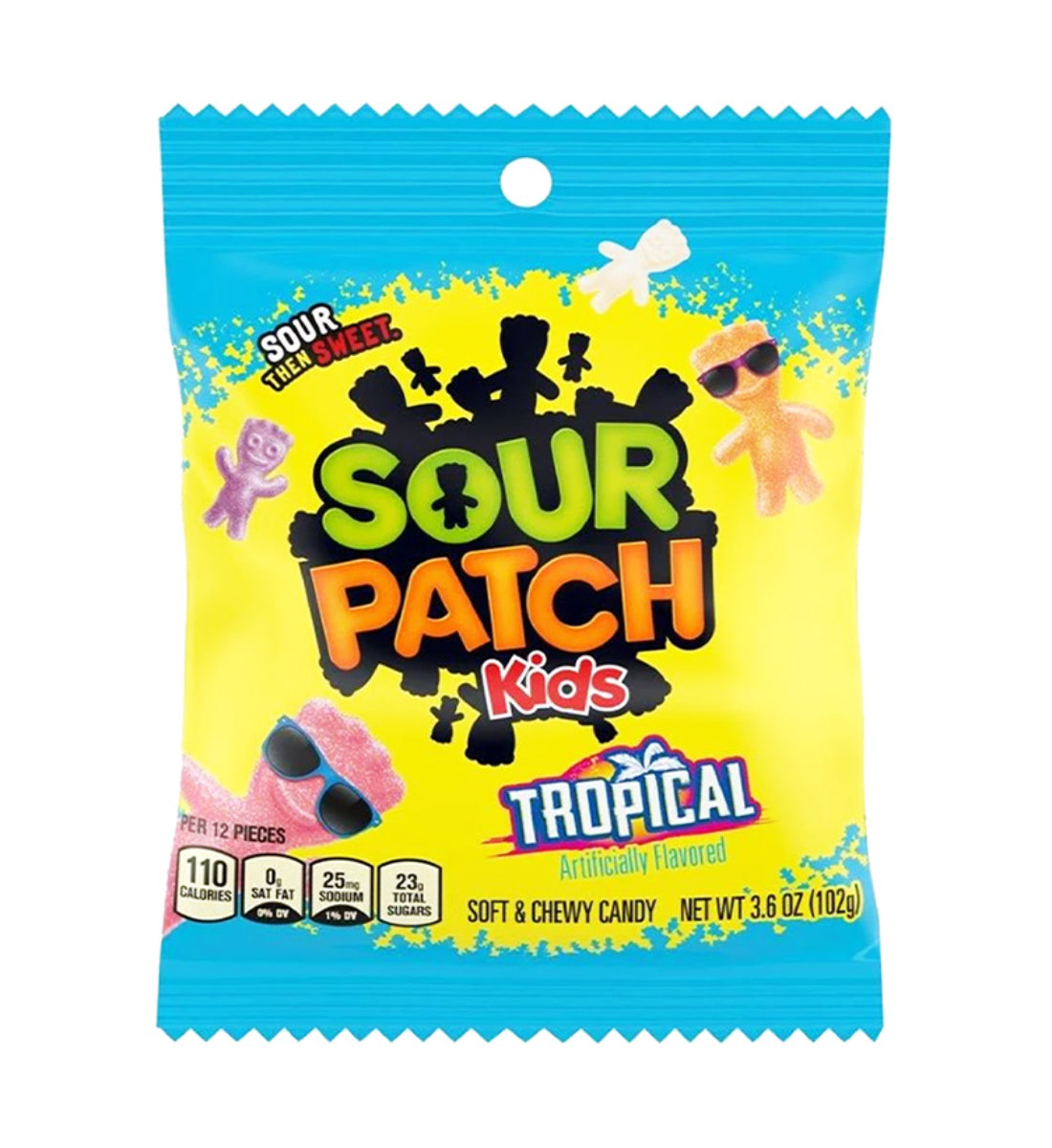 Sour Patch Kids Tropical Peg 102g - Case Of 12