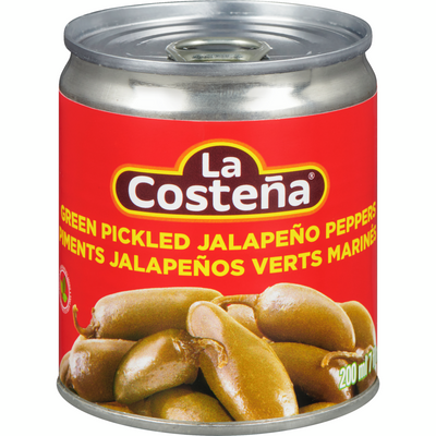 La Costena Green Pickled Jalapeño Peppers 200ml - Case of 24