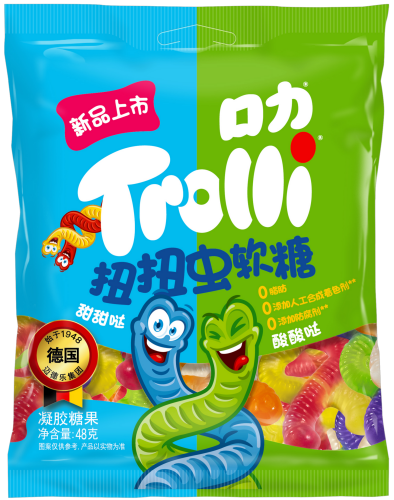 Trolli Wriggling Worms Gummies 48G - 10Ct (China)