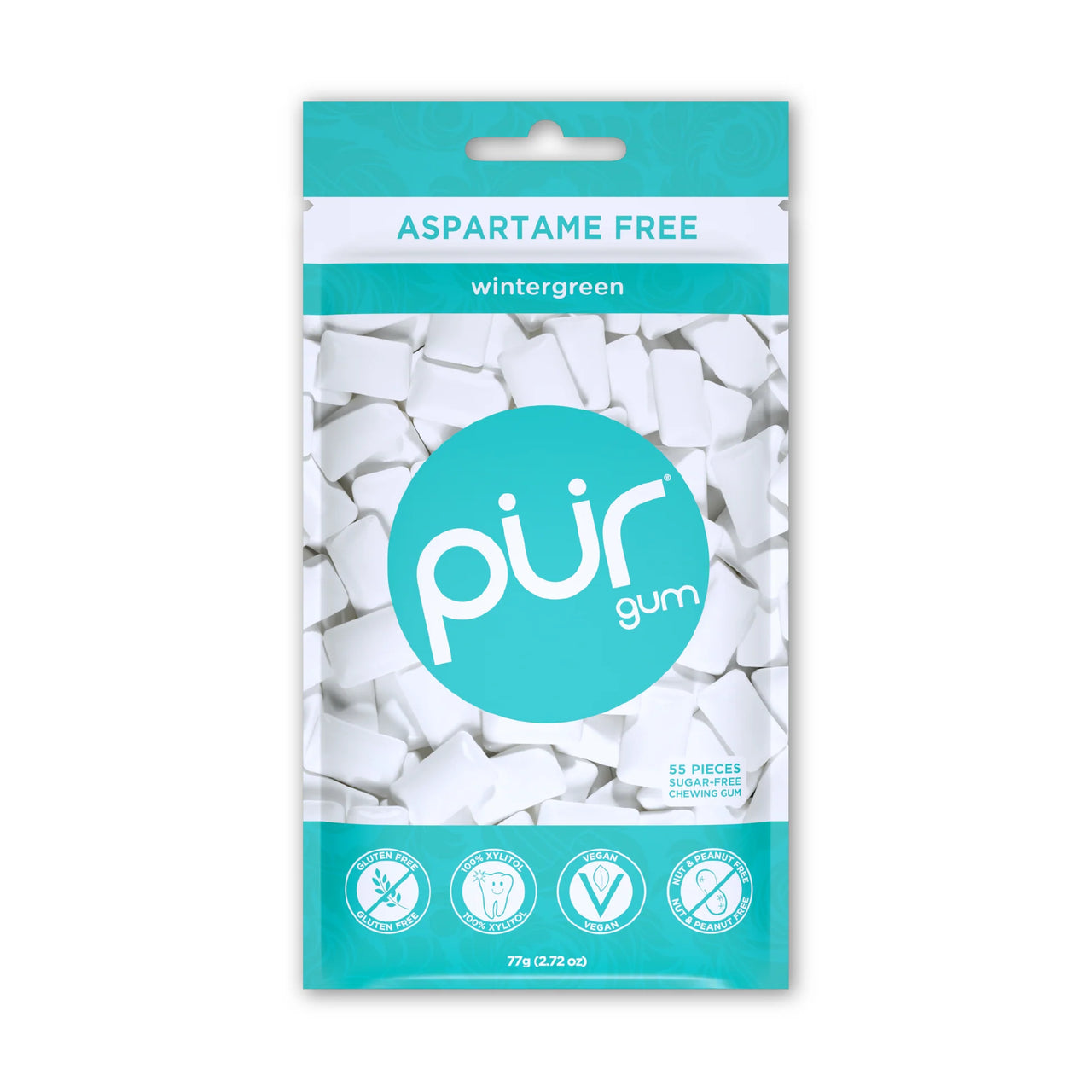 Pur Gum Wintergreen 55Pcs - 12ct