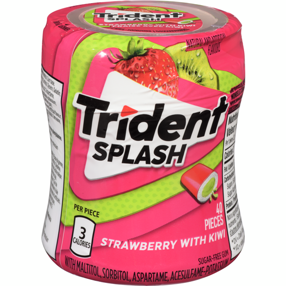 Trident Splash Strawberry with Kiwi 40pcs - 6ct
