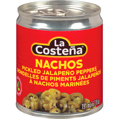 La Costena Pickled Jalapeño Nacho Slices 191ml - Case of 24