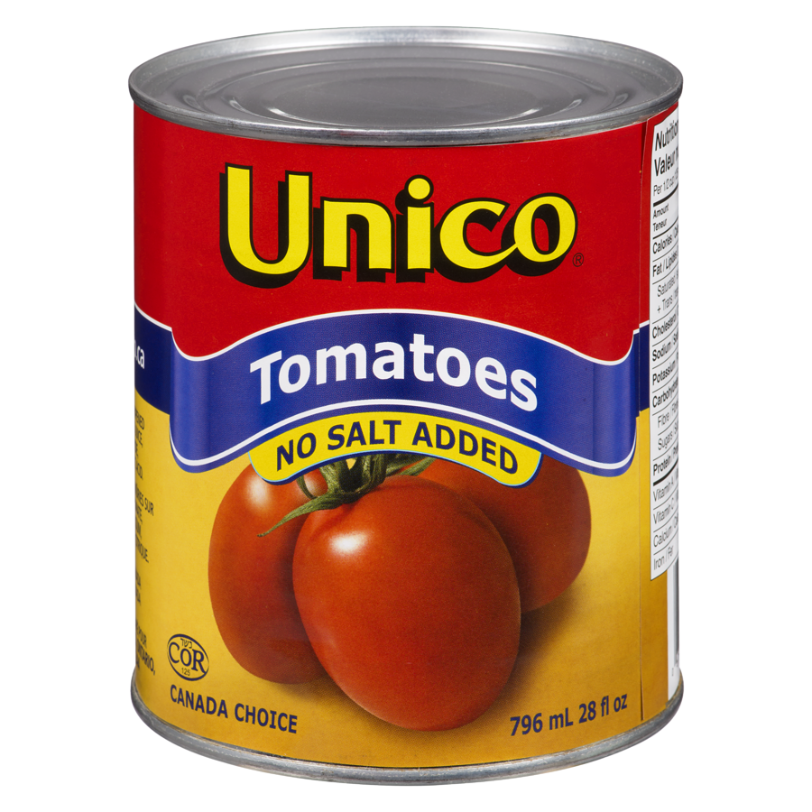 Unico Whole Tomatoes No Salt 796ml - Case of 12