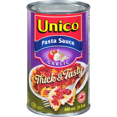 Unico Garlic Thick & Tasty Pasta Sauce 680ml - Case of 12