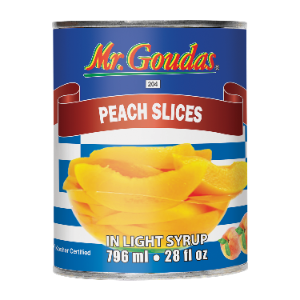 Mr. Goudas Peach Slices 796ml - Case of 12