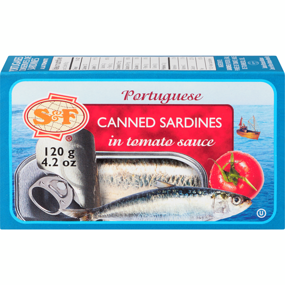 S&F Portuguese Sardines in Tomato Sauce 120g - Case of 24