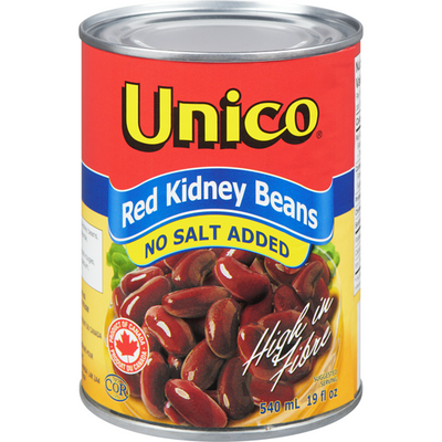 Unico Red Kidney Beans No Salt 540ml - Case of 12