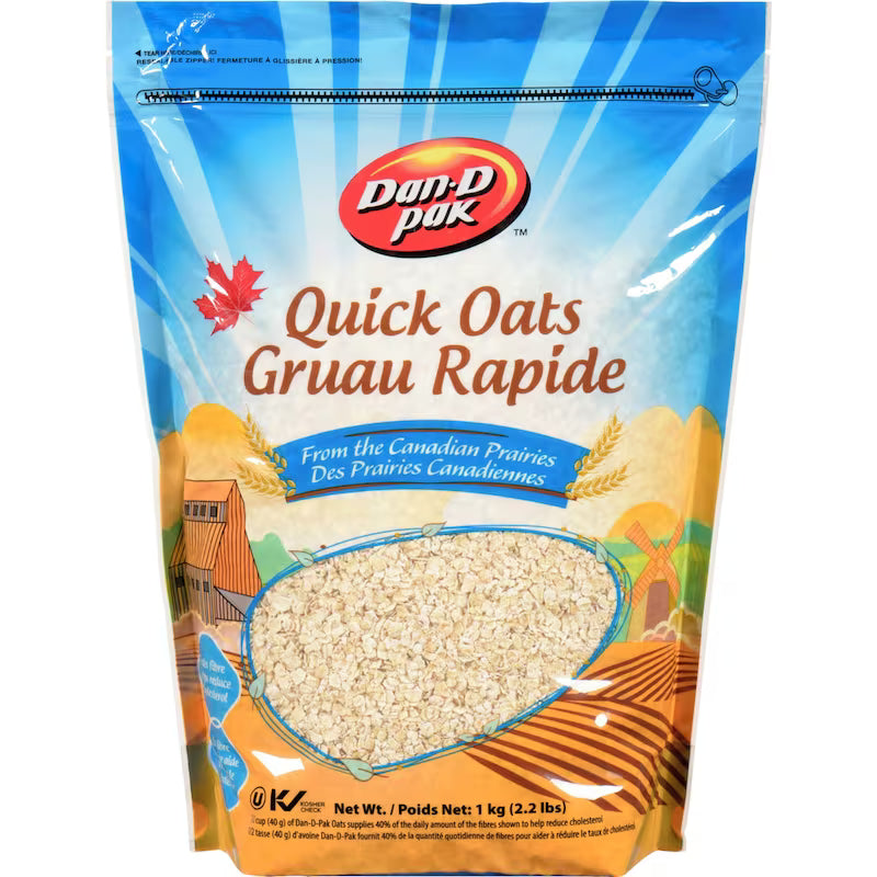 Dan-D Pak Quick Oats 1kg - Case of 12