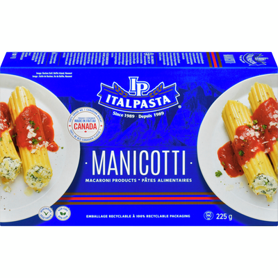 Italpasta Manicotti 225g - Case of 12