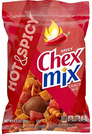 Chex Mix Hot & Spicy 4.5oz - Case of 8