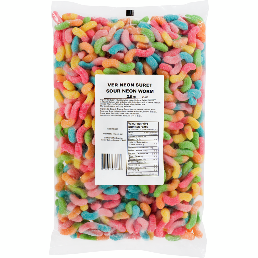Scholtens Sour Neon Worms 2.5kg
