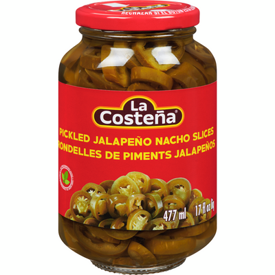 La Costena Pickled Jalapeño Nacho Slices 477ml - Case of 12