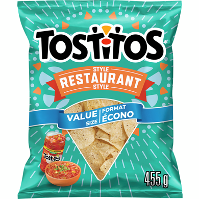 Tostitos Restaurant Style Value Size Tortilla Chips 455g - 12 Pack