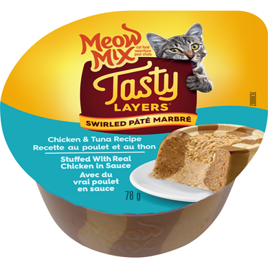Meow Mix Chicken & Tuna Cat Food 78g - Case of 12