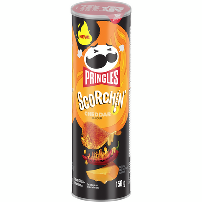Pringles Scorchin' Cheddar 156g (Case of 14)
