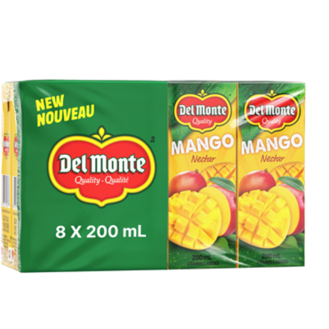 Del Monte Mango Nectar 200ml - 8 Pack