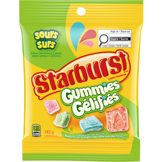 Starburst Gummies Sours 142g - Case of 12