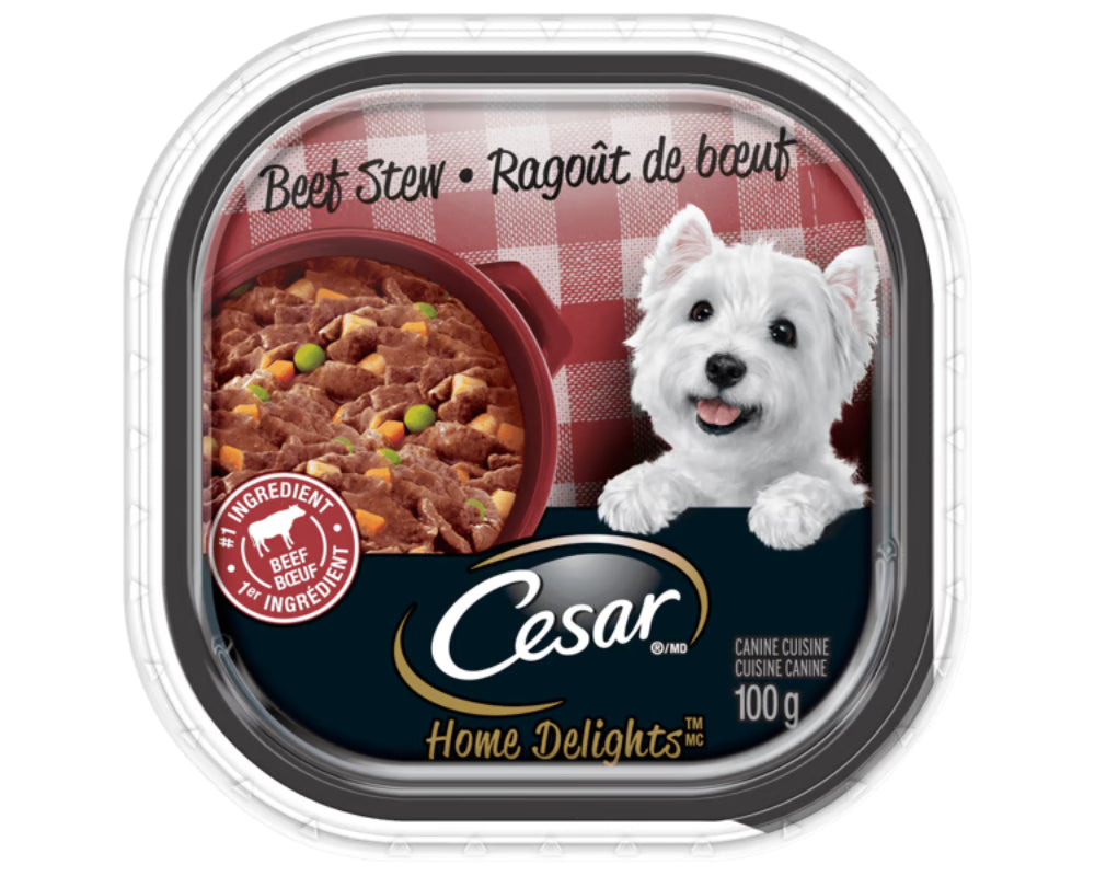 Cesar Home Delights Beef Stew Dog Food 100g - Case of 24