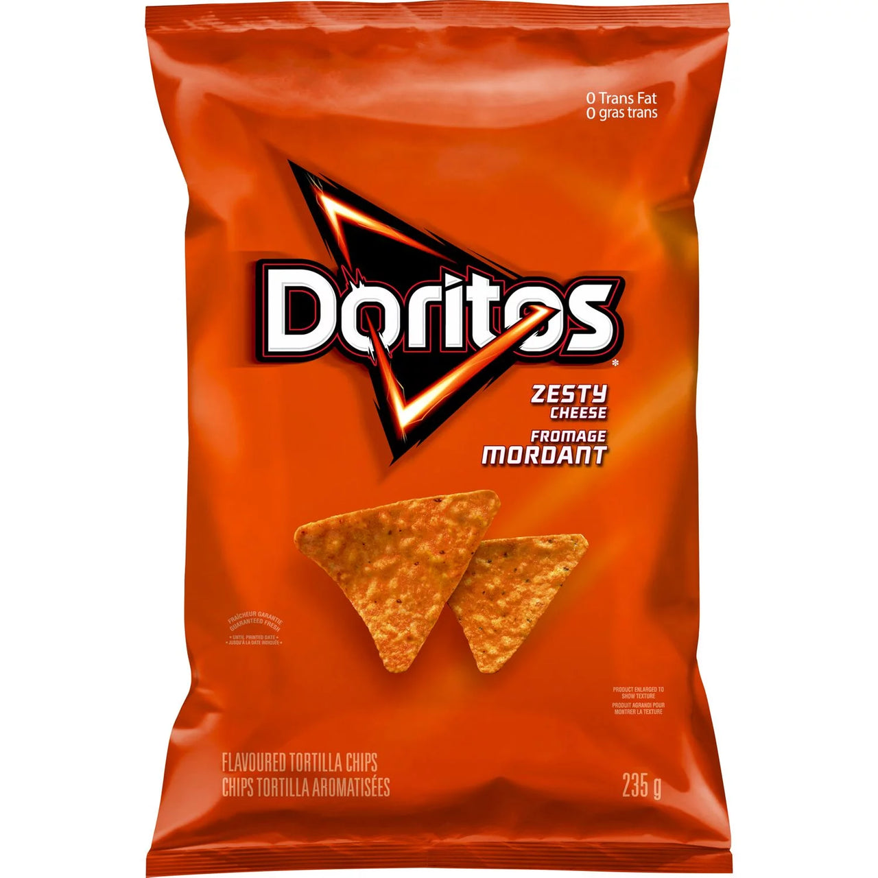 Doritos Zesty Cheese Tortilla Chips 235g - 12 Pack