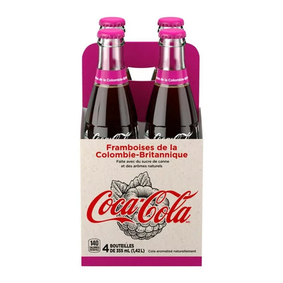 Coca Cola British Colombia Raspberry Glass 355ml - 4ct