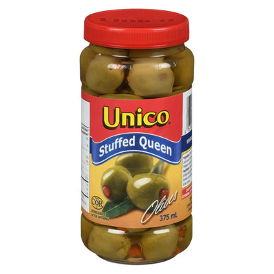 Unico Stuffed Queen Olives 375ml - Case of 12