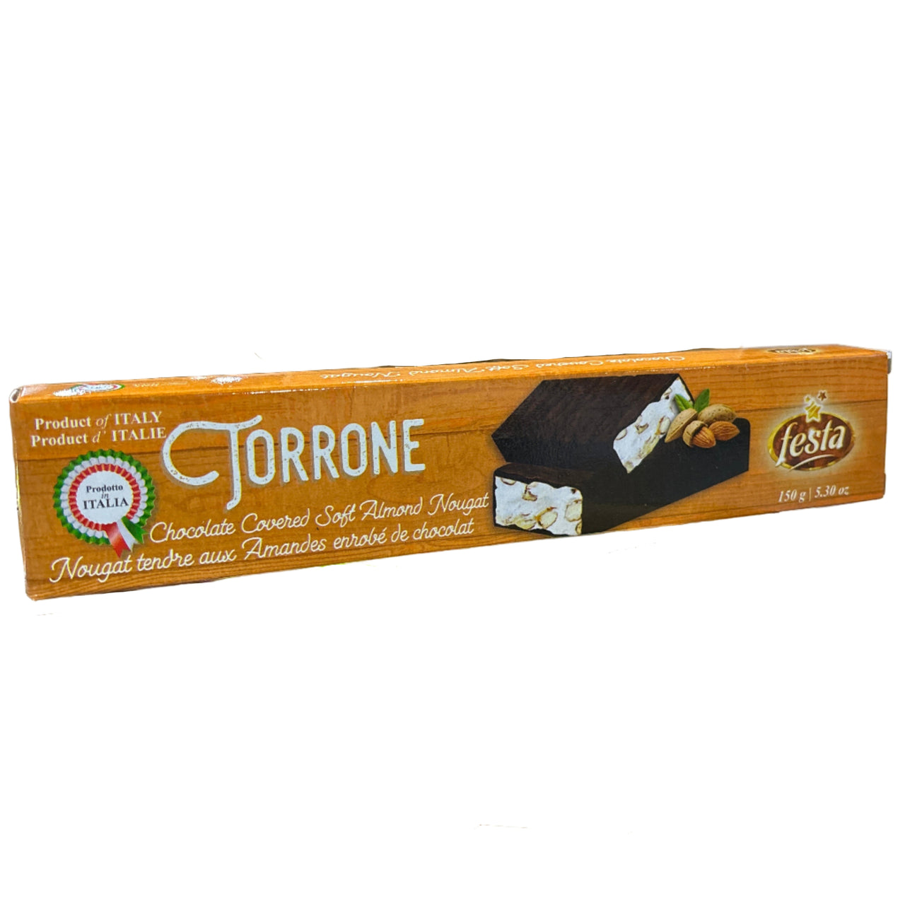 Torrone Chocolate Almond Nougat 150g - Case of 12