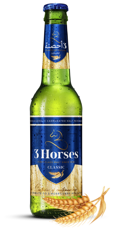 3 Horses Classic Malt Drink 330ml (Case of 6) - Holland