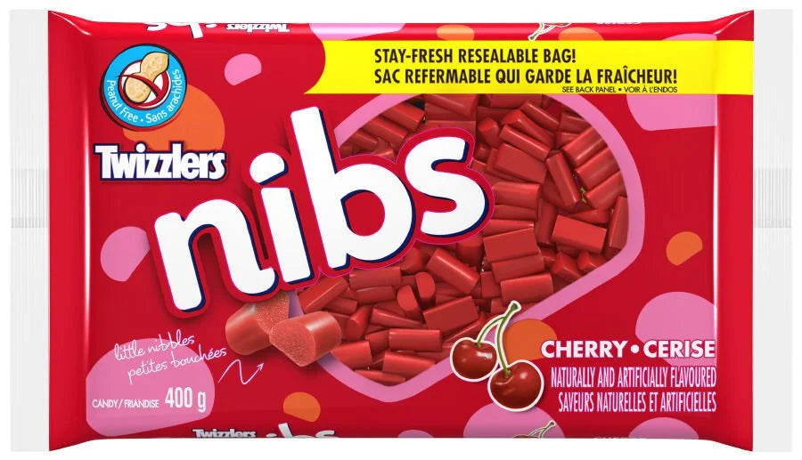 Twizzlers Nibs Cherry 400g - Case of 12